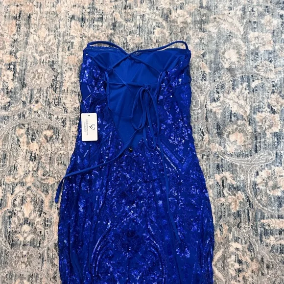 Windsor Blue Sequin Dress - Picture 3 of 5